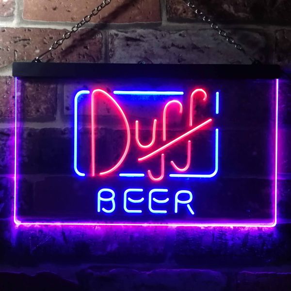 Duff Logo Dual LED Neon Light Sign